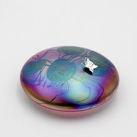 Butterfly on Lily Trail Disc paperweight