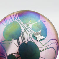 Butterfly on Lily Trail Disc paperweight