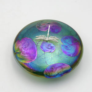 Dragonfly on a Lily Trail Disc Paperweight