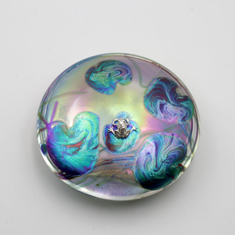 Frog sitting on a lily Trail Disc