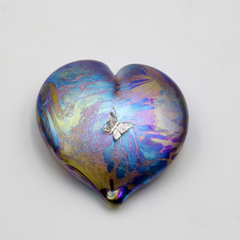 Heart with Sterling Silver Butterfly