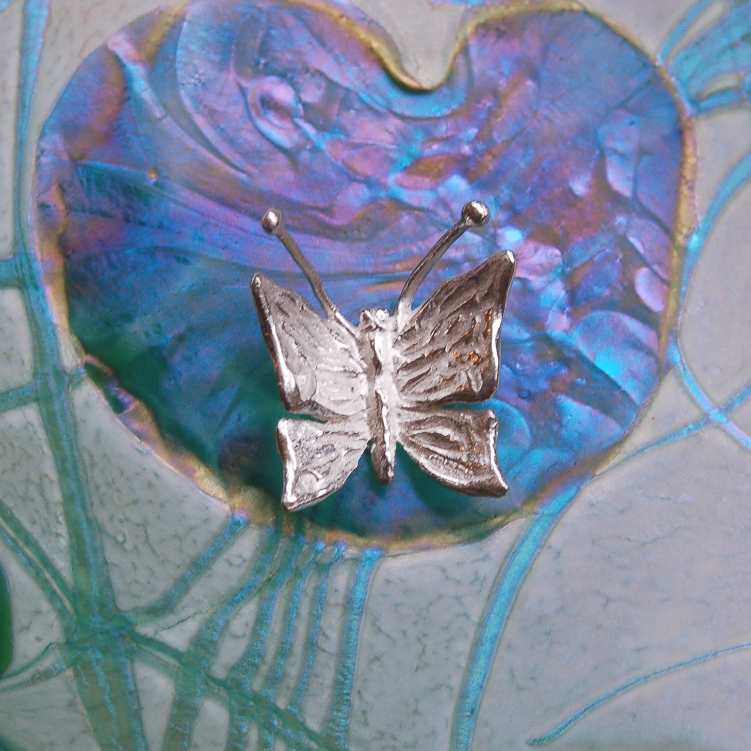 Glasform Hallmarked Sterling Silver Butterfly