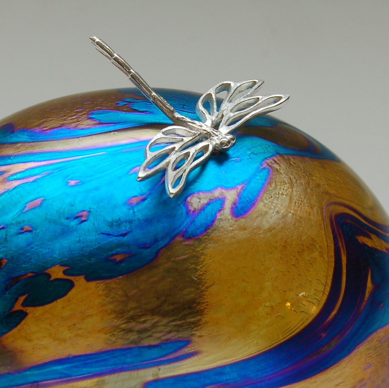 Glasform Hallmarked Styerling Silver Dragonfly