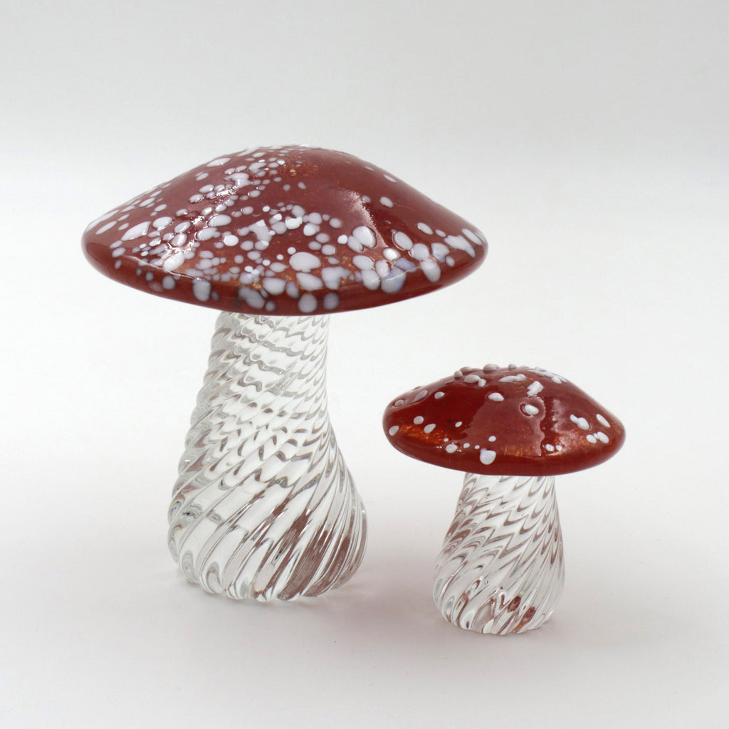 Red Capped Glass Toadstools