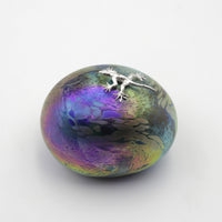 Dinosaur Egg with Sterling Silver Gecko