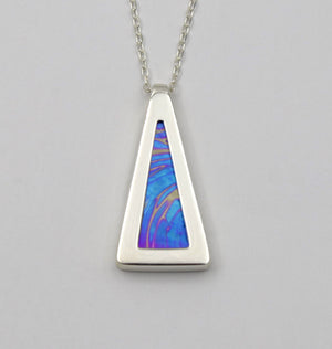 Glass and Sterling Silver Pendant