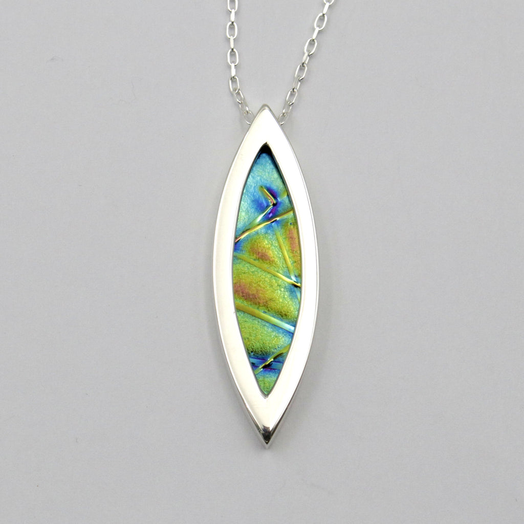 Glass and Silver Pendant