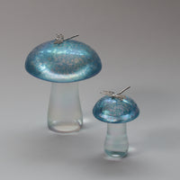 Glass mushroom with sterling silver dragonfly