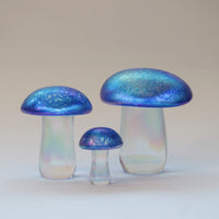 Mushrooms in Cobalt Blue