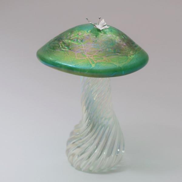 Toadstool with Silver Buttterfly