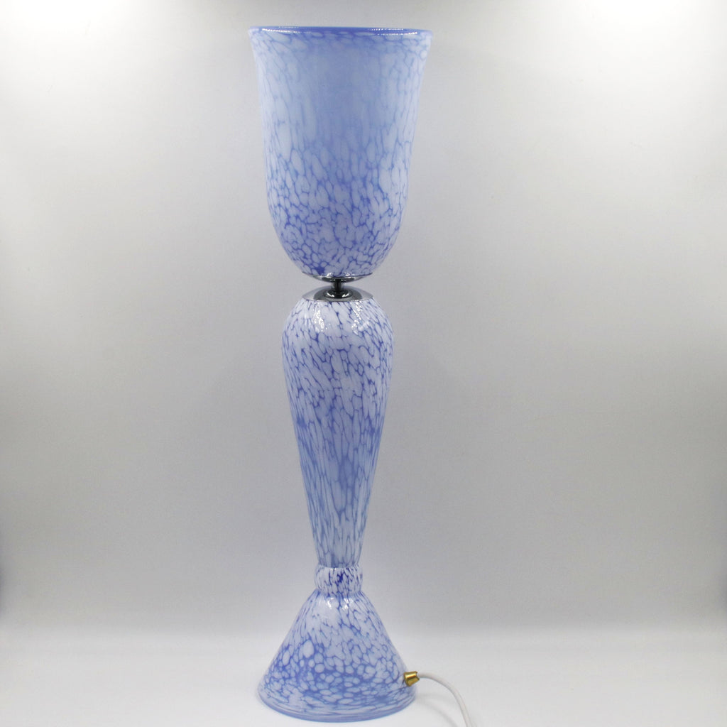 Uplighter Table lamp in Powder Blue and Pearl Flakestone