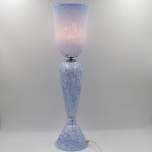 Uplighter Table lamp in Powder Blue and Pearl Flakestone
